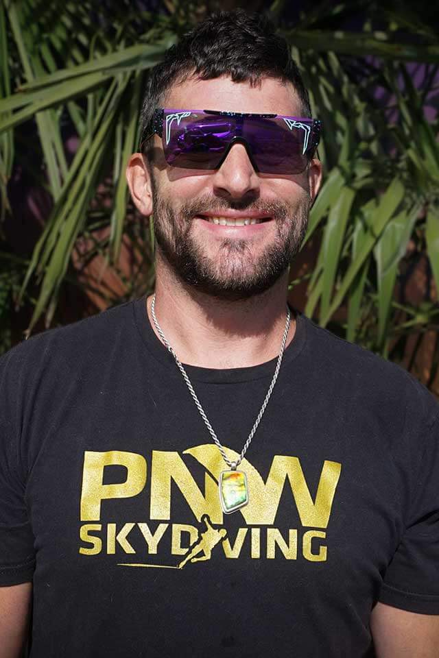 A smiling image of Skydive The Volcano's DZO Kevin Rieschel.