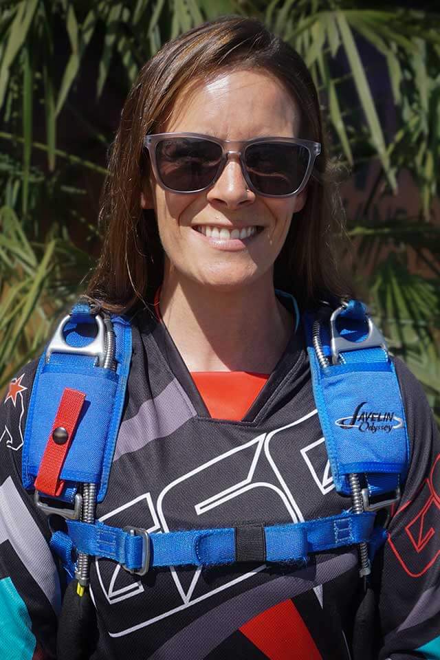 A smiling image of Skydive The Volcano's instructor Noell Thorington.